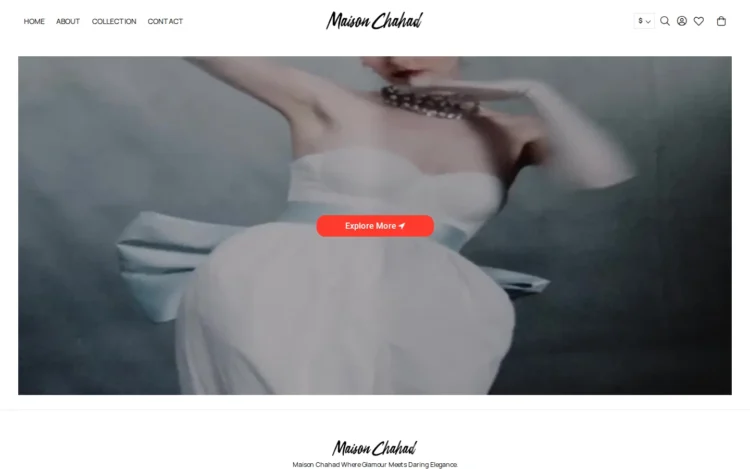 الصفحة الرئيسية لمتجر Maison Chahad على الكمبيوتر