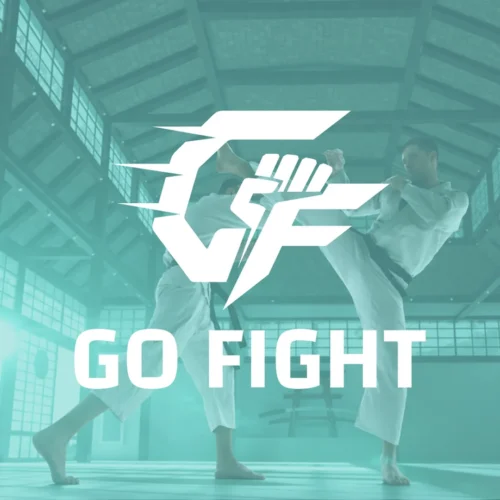تصميم لوجو وهوية بصرية تطبيق جو فايت Go Fight للفنون القتالية