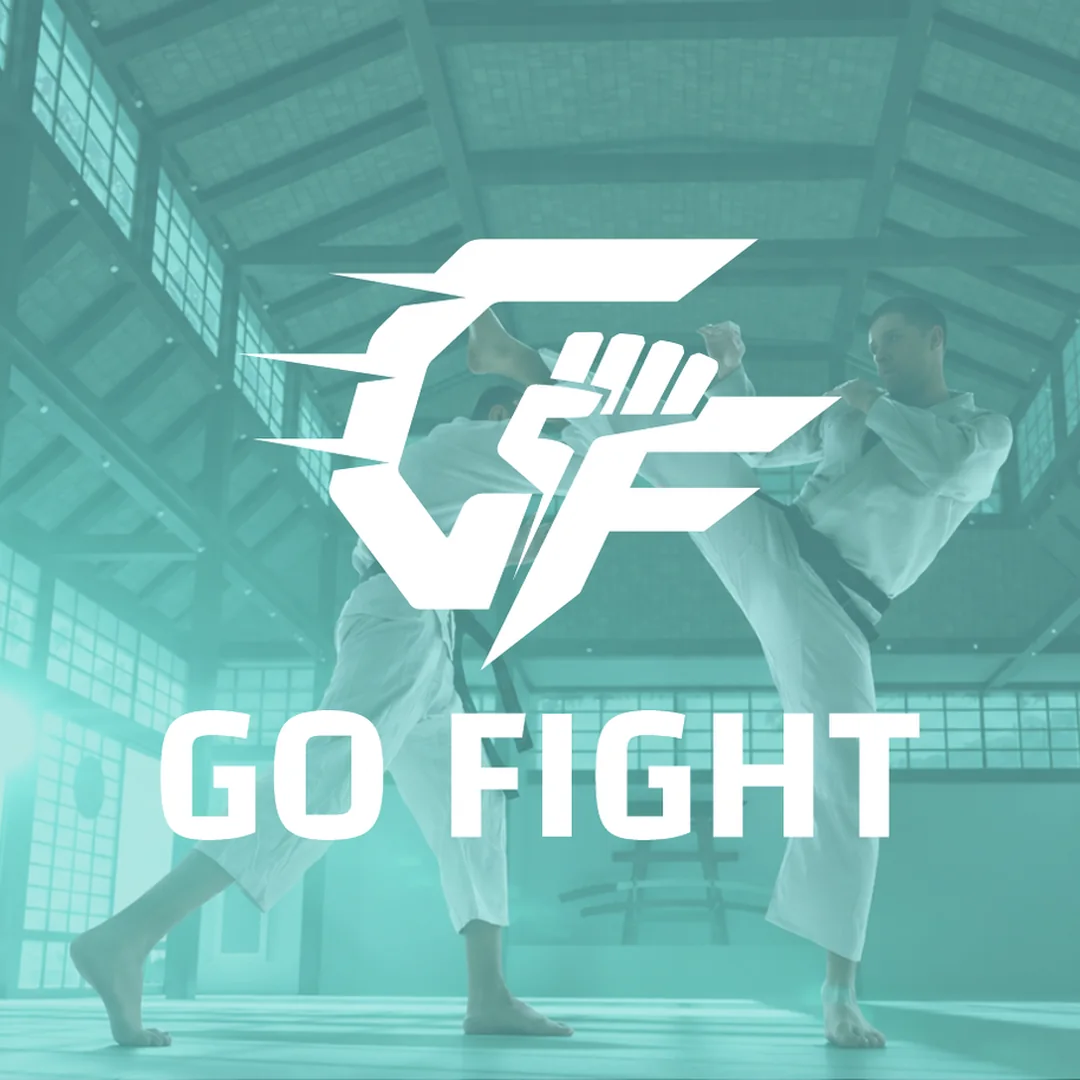 تصميم لوجو وهوية بصرية تطبيق جو فايت Go Fight للفنون القتالية